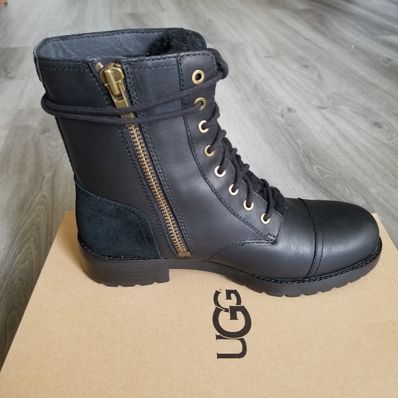 UGG Kilmer Exposed Fur Water-resistant Leather Boo - Picture 5 of 7